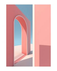 Affiche - Pinky Perspectives 01 (30x40 cm) - Hartman AI