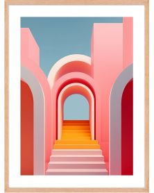 Affiche - Pinky Perspectives 07 (30x40 cm) - Hartman AI