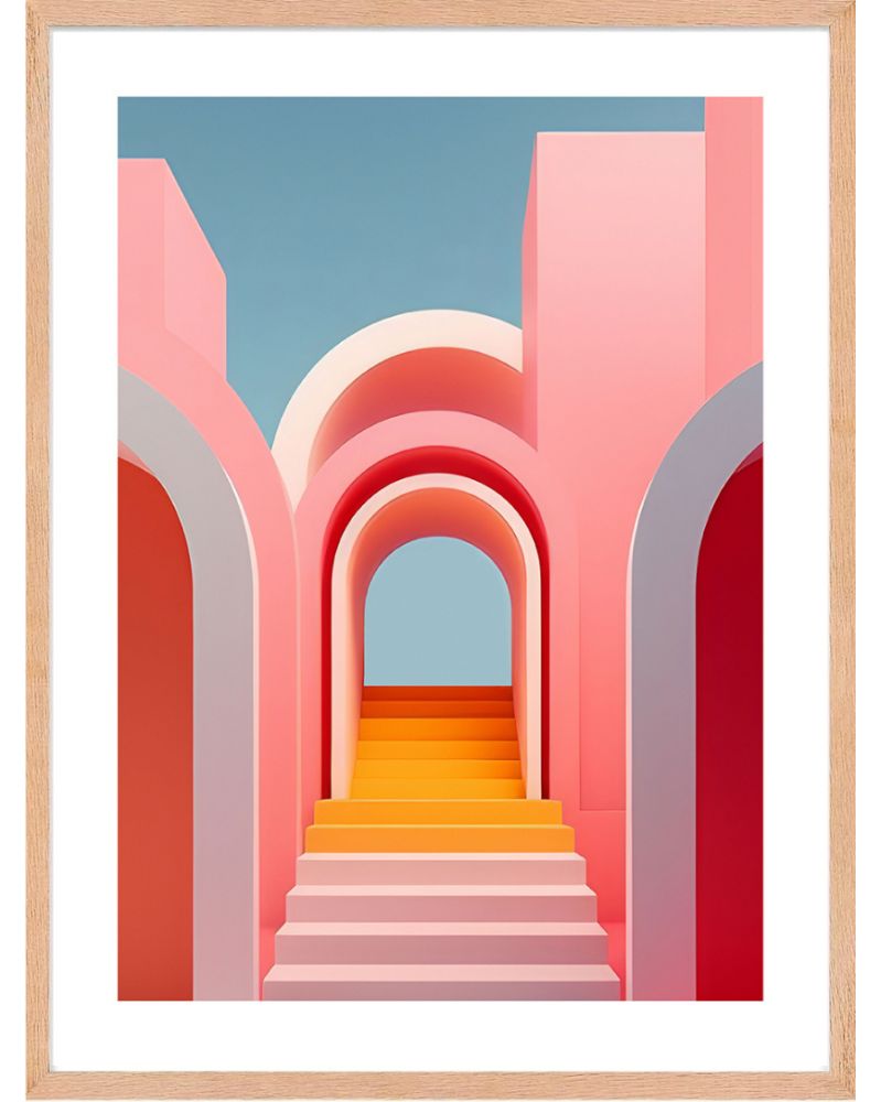 Affiche - Pinky Perspectives 07 (30x40 cm) - Hartman AI