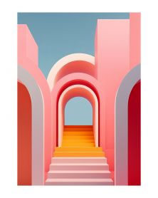 Affiche - Pinky Perspectives 07 (30x40 cm) - Hartman AI