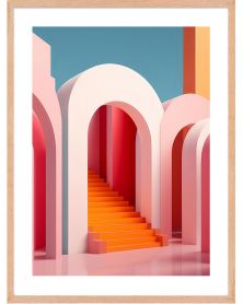 Affiche - Pinky Perspectives 08 (30x40 cm) - Hartman AI