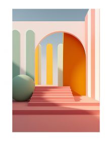 Affiche - Pinky Perspectives 10 (30x40 cm) - Hartman AI