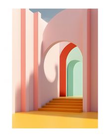 Affiche - Pinky Perspectives 11 (30x40 cm) - Hartman AI