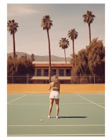 Affiche - Retro Tennis 01 (30x40 cm) - Hartman AI