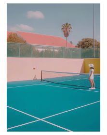 Affiche - Retro Tennis 03 (30x40 cm) - Hartman AI