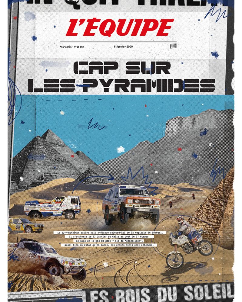 Affiche - L'Equipe - Paris Dakar (digigraphie)