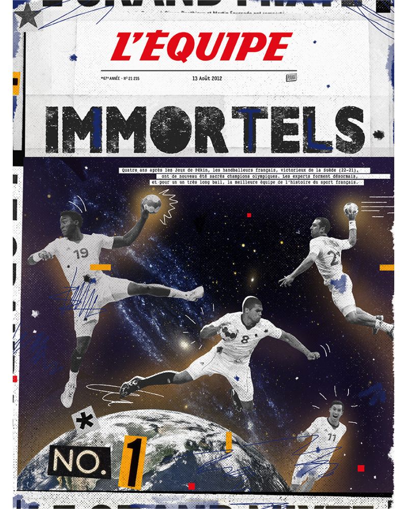 Affiche - L'Equipe - Handball (digigraphie 50 x 70)