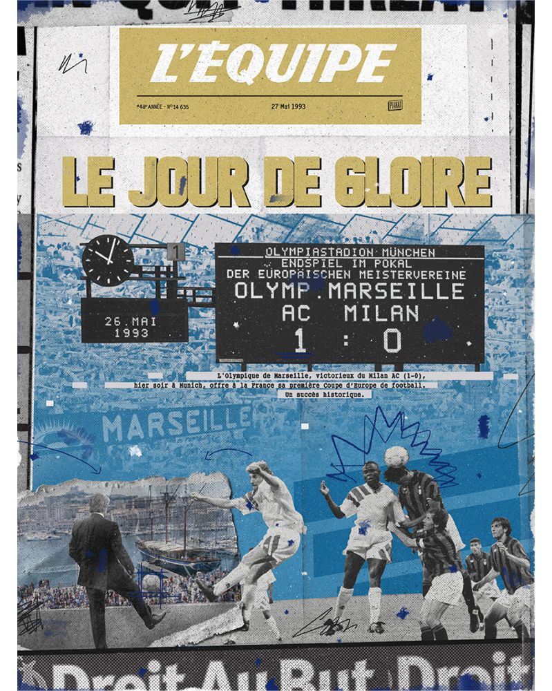 Affiche - L'Equipe - OM 93 (digigraphie 50 x 70)