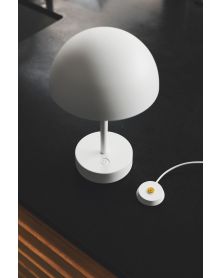 Doris by Kubbick, Indoor-Outdoor Wireless Table Lamp - White