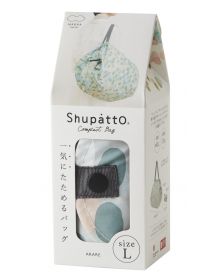 Shupatto Compact Japanese Shopping Bag size L - ARARE (Hailstone)