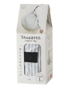 Shupatto Compact Japanese Shopping Bag size L - SEN (Stripe)