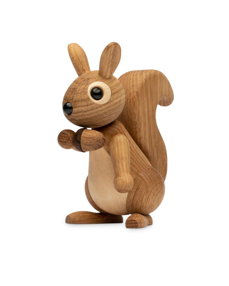 Hazel Squirrel, Wood Figurine by Chresten Sommer, Spring Copenhagen