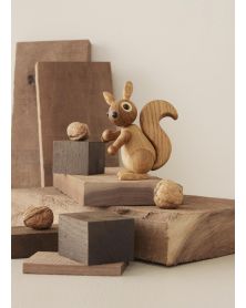 Hazel Squirrel, Wood Figurine by Chresten Sommer, Spring Copenhagen