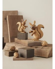 Peanut Baby squirrel, Wood Figurine by Chresten Sommer, Spring Copenhagen