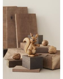 Peanut Baby squirrel, Wood Figurine by Chresten Sommer, Spring Copenhagen