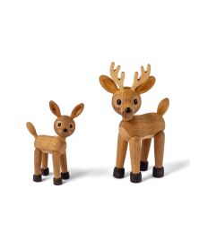 Spot Deer calf, Wood Figurine by Chresten Sommer, Spring Copenhagen