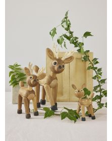 Spot Deer calf, Wood Figurine by Chresten Sommer, Spring Copenhagen