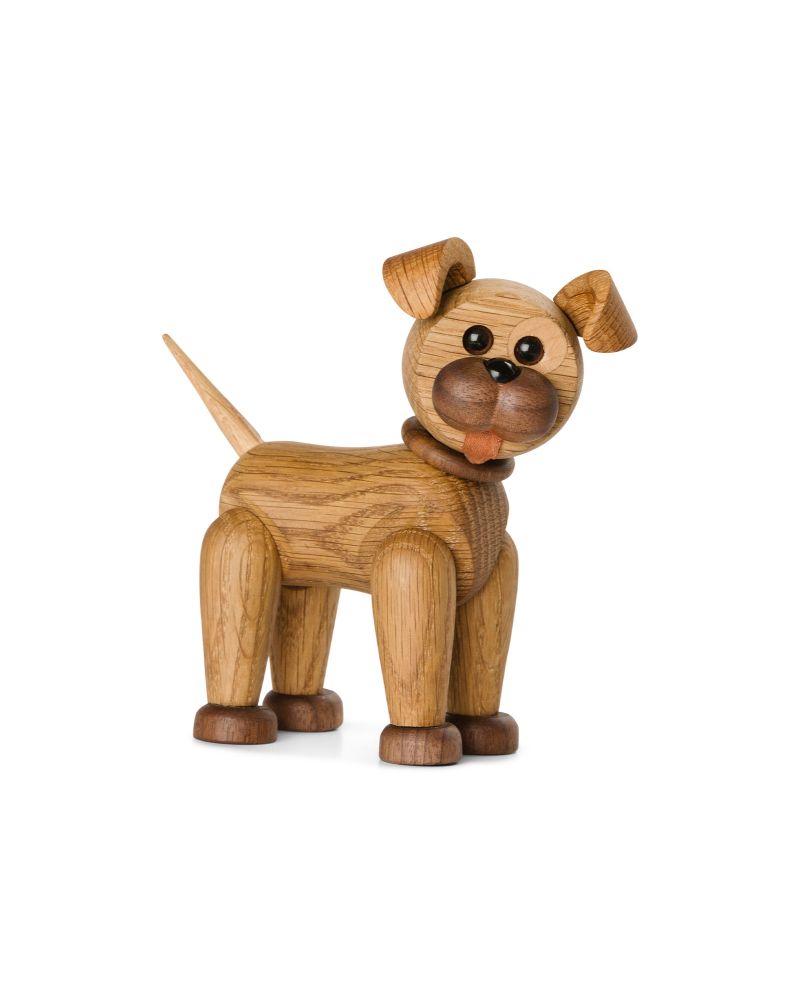 Happy Dog, Wood Figurine by Chresten Sommer, Spring Copenhagen