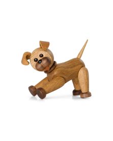 Happy Dog, figurine en bois par Chresten Sommer, Spring Copenhagen