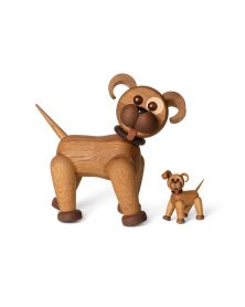 Big Happy Dog, figurine en bois par Chresten Sommer, Spring Copenhagen