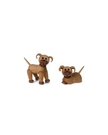 Coco Lying puppy, figurine en bois par Chresten Sommer, Spring Copenhagen