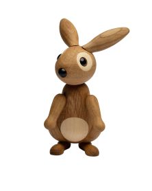 Bonnie Standing rabbit, Wood Figurine by Chresten Sommer, Spring Copenhagen