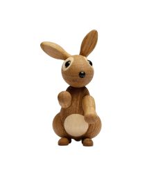 Bounce Standing baby rabbit, figurine en bois par Chresten Sommer, Spring Copenhagen