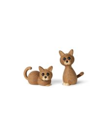 Hope Lying kitten, Figurine en bois par Chresten Sommer, Spring Copenhagen