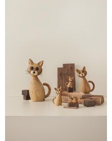 Brave Cat, Wood Figurine by Chresten Sommer, Spring Copenhagen