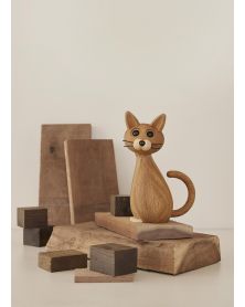 Brave Cat, Wood Figurine by Chresten Sommer, Spring Copenhagen