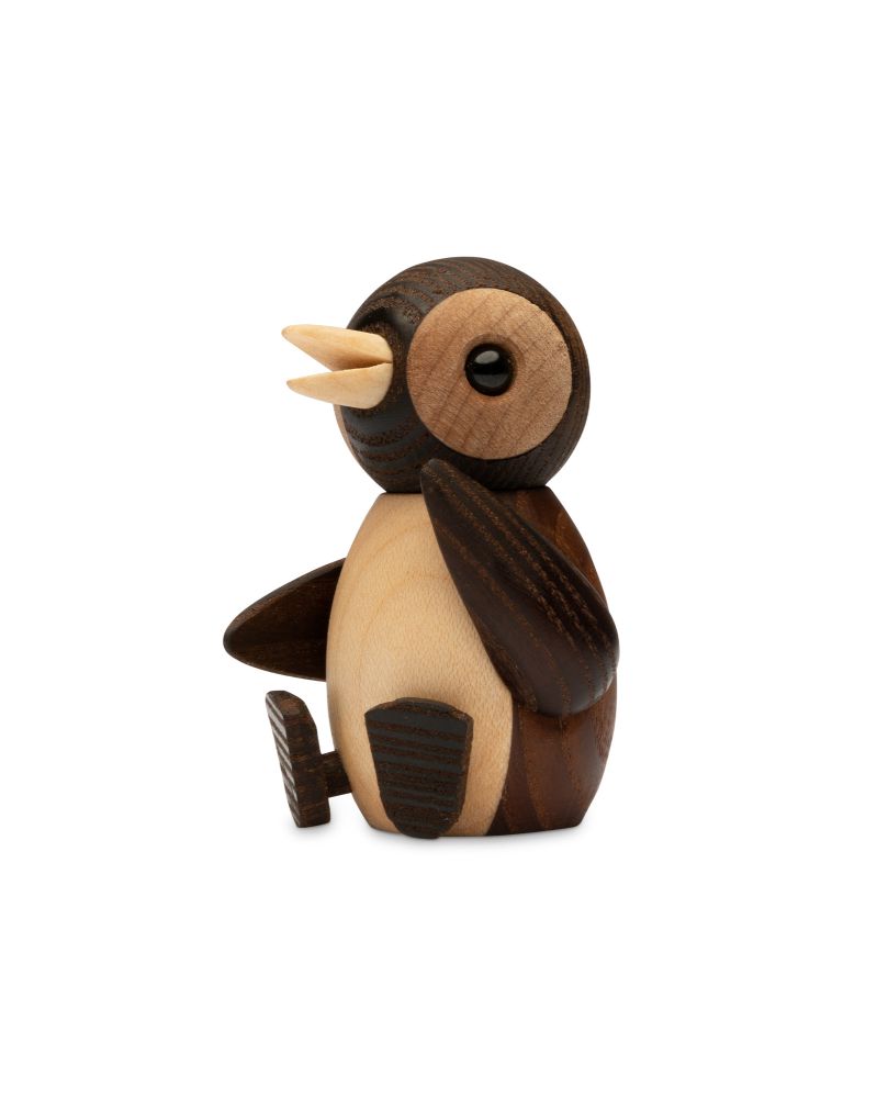 Snow Baby penguin, Wood Figurine by Chresten Sommer, Spring Copenhagen