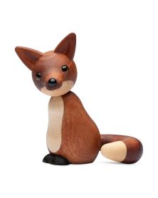 Roxy Sitting fox, Figurine en bois par Chresten Sommer, Spring Copenhagen