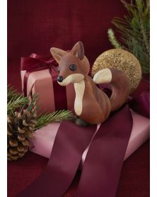 Roxy Sitting fox, Figurine en bois par Chresten Sommer, Spring Copenhagen