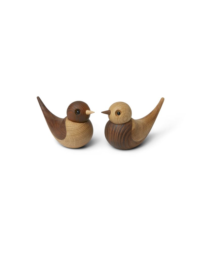 Soulmates Swallows, Wood Figurine by mencke&vagnby, Spring Copenhagen