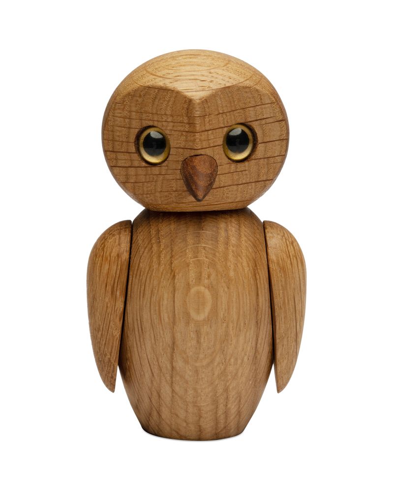 Chouette intelligente, figurine en bois par Chresten Sommer, Spring Copenhagen