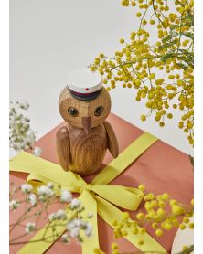 Clever Owl, Wood Figurine by Chresten Sommer, Spring Copenhagen