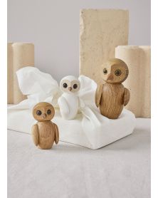 Chouette intelligente, figurine en bois par Chresten Sommer, Spring Copenhagen