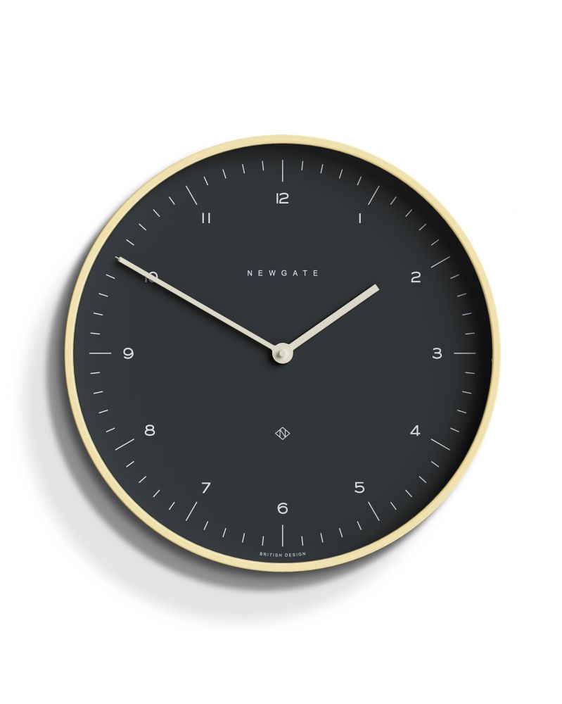 Mr Clarke Dot Wall Clock - Wood & Black