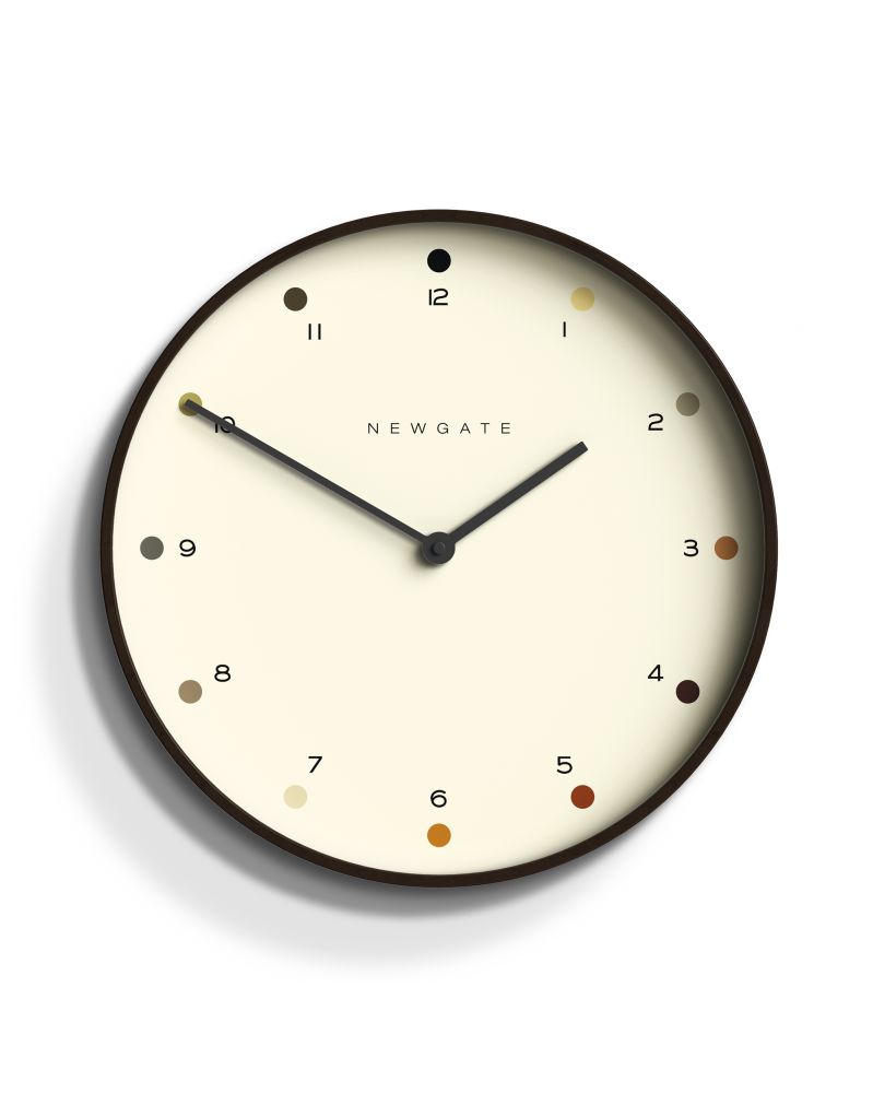 Mr Clarke Dot Wall Clock - Black & White